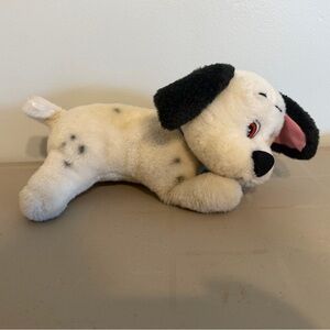 Vintage Disney 101 Dalmatians Dog Blue Collar Plush Stuffed Animal 12"